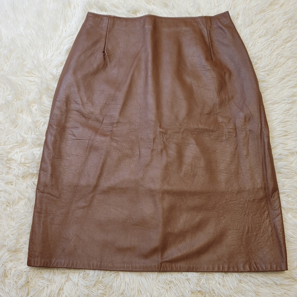 Firenze Vintage Leather Skirt NWT 14